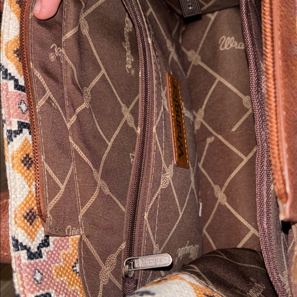 wrangler cream and pink/yellow small tote! - Picture 4 of 7